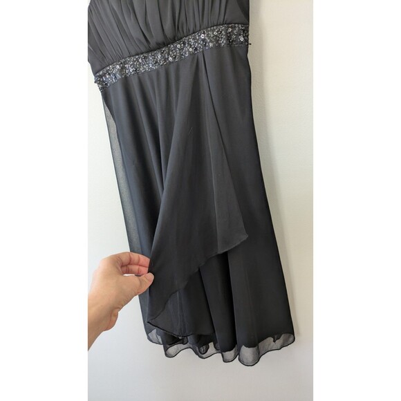 Vintage Y2K City Triangles Dress Juniors M (Fits XS-S) Babydoll Chiffon Beaded - Picture 5 of 14